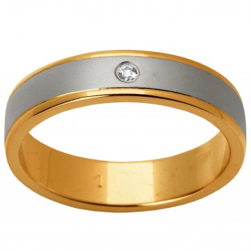 Обручальное кольцо с 1 бриллиантом 821-0305