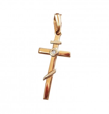 Хрест з 1 діамантом 829-0029