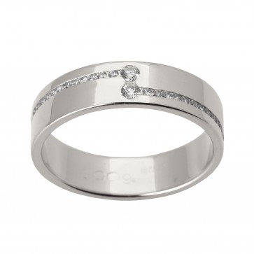 Обручальное кольцо с несколькими бриллиантами 941-1505