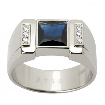 Перстень з діамантами та кольоровим камінням 981-1284