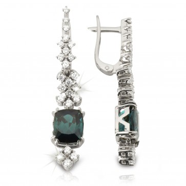 Сережки з діамантами та кольоровим камінням 982-1152