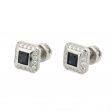 Сережки з діамантами та кольоровим камінням 982-1398