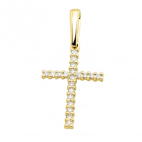 Хрест з декількома діамантами 049-4005