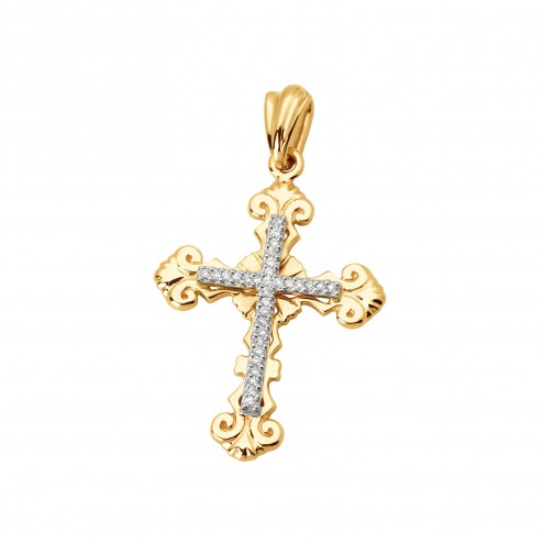 Хрест з декількома діамантами 849-0603