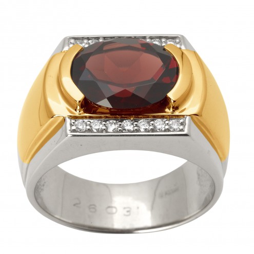 Перстень з діамантами та кольоровим камінням 881-1421