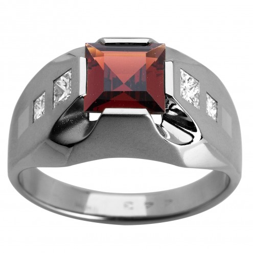Перстень з діамантами та кольоровим камінням 981-1004