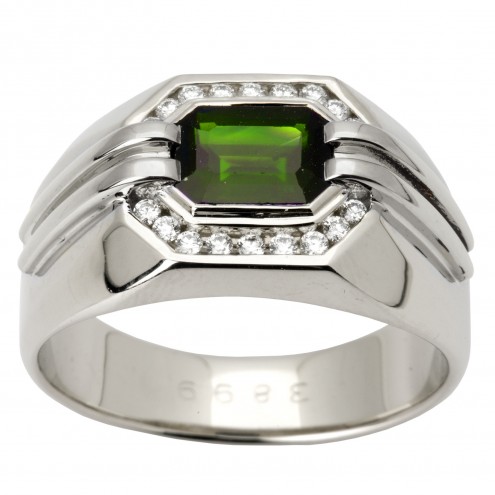 Перстень з діамантами та кольоровим камінням 981-1345