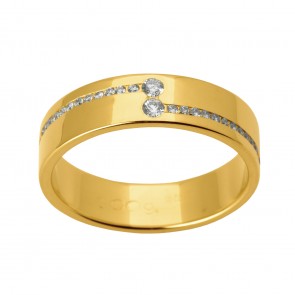 Обручальное кольцо с несколькими бриллиантами 041-1505