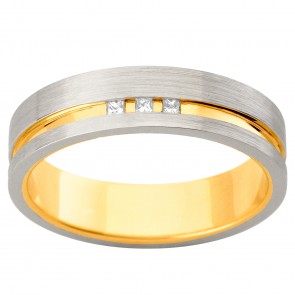 Обручальное кольцо с несколькими бриллиантами 341-1916