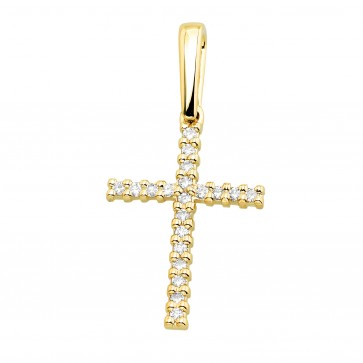 Хрест з декількома діамантами 049-4005