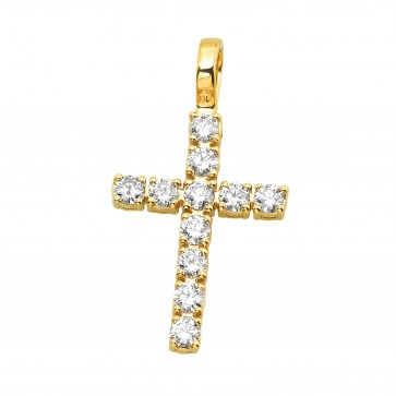 Хрест з декількома діамантами 049-4010
