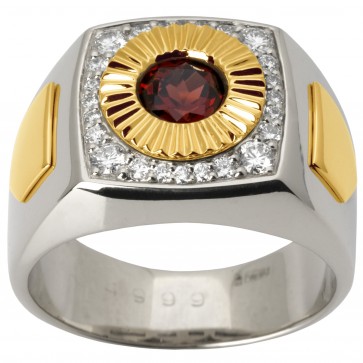 Перстень з діамантами та кольоровим камінням 381-1469