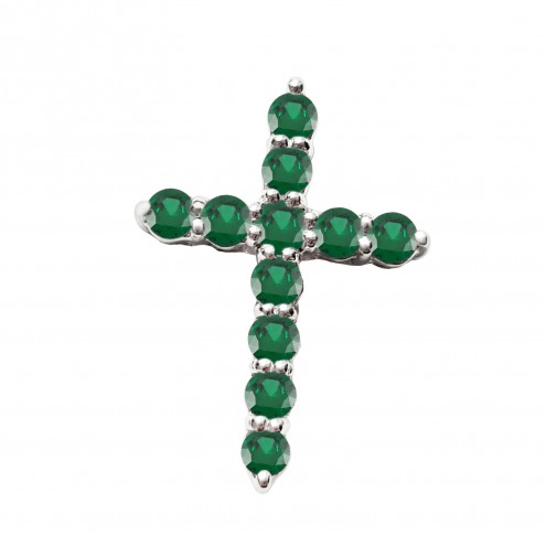 Хрест з кольоровим камінням 909-1043