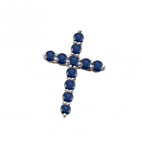 Хрест з кольоровим камінням 909-1044