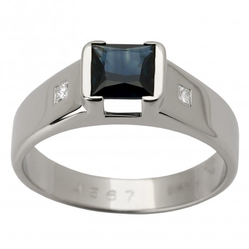 Перстень з діамантами та кольоровим камінням 981-1362